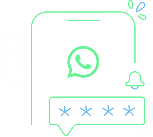 WhatsApp OTP — phone receiving a 6-digit verification code